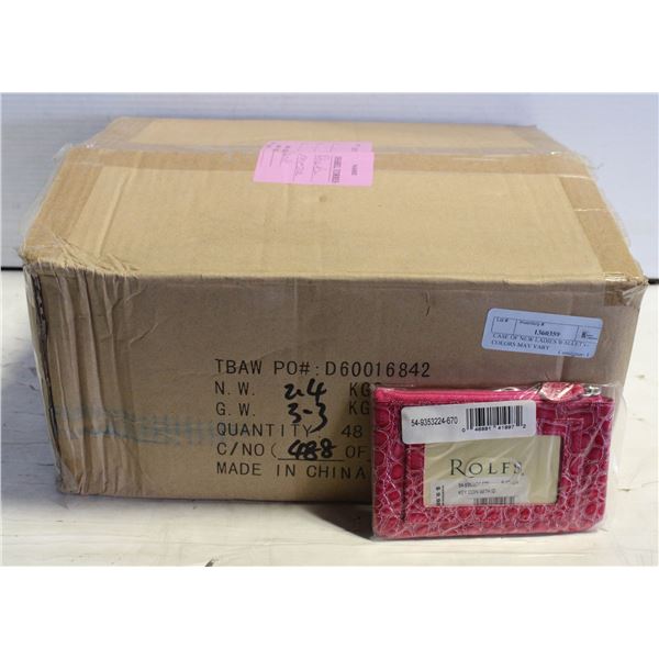 CASE OF NEW LADIES WALLETS - COLORS MAY VARY