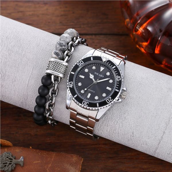 NEW 2 PCS SUBMARINER STYLE WATCH SET