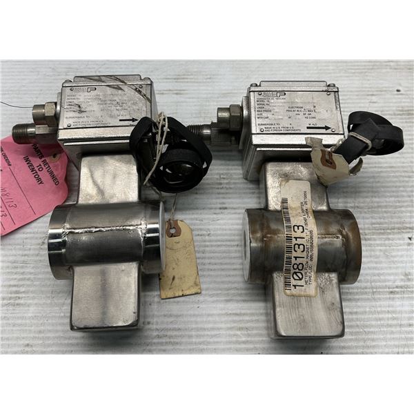 Lot of (2) Bailey Fischer Porter Flow Meters #DX2112ANE09PC07BA21323X & #DX2112ANE09PC02BA21323F/NS