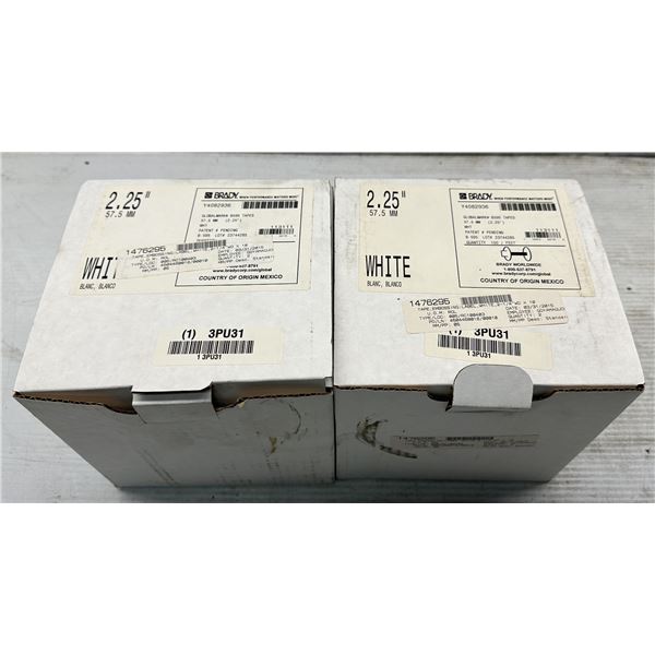 (2) Brady #Y4082936 Label Tape White