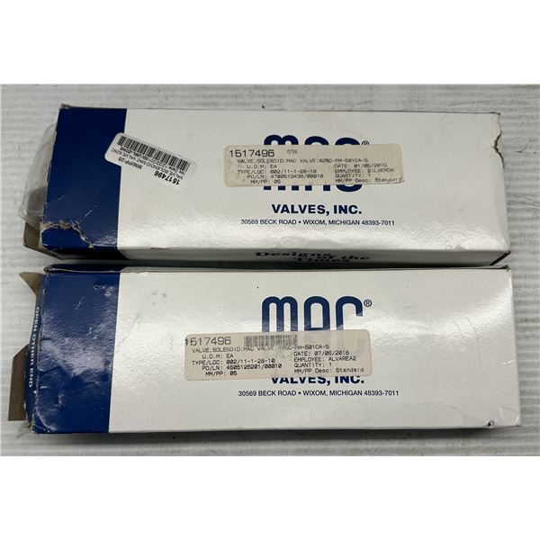 (2) Mac #825C-PM-501CA-552 Valves