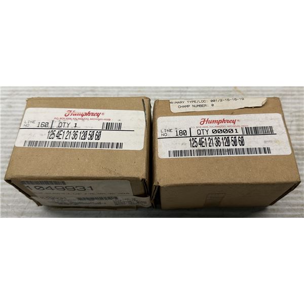 (2) Humphrey #125 4E1 21 36 120 50 60 Solenoid Valves