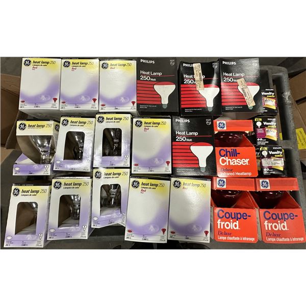 Lot of Misc. Heat Lamp Bulbs