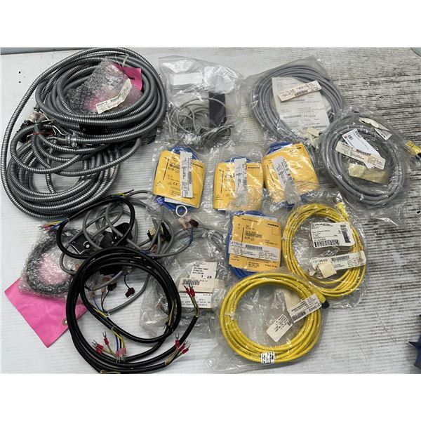 Lot of Misc. Cables, Connections, & Sensors as Pictured
