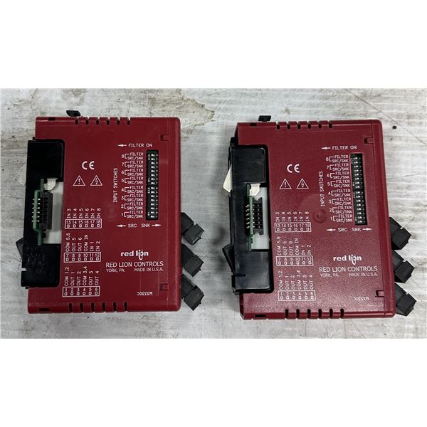 (2) Red Lion Controls #CSDIO14S I/O Module Six Solid State Outputs Modules