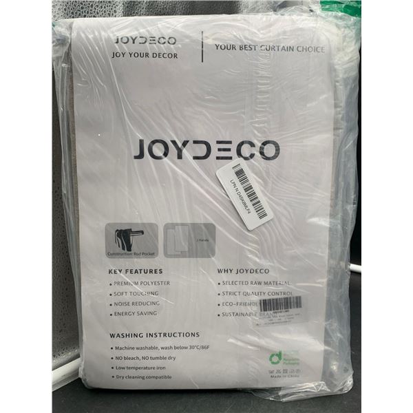 JoyDeco Nicetown Thick Room, Darken, Nautral 2panels (50in x 84in)