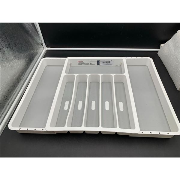 Home Basics Expandable Cutlery Tray (13in - 21in x 16in x 2.25in)