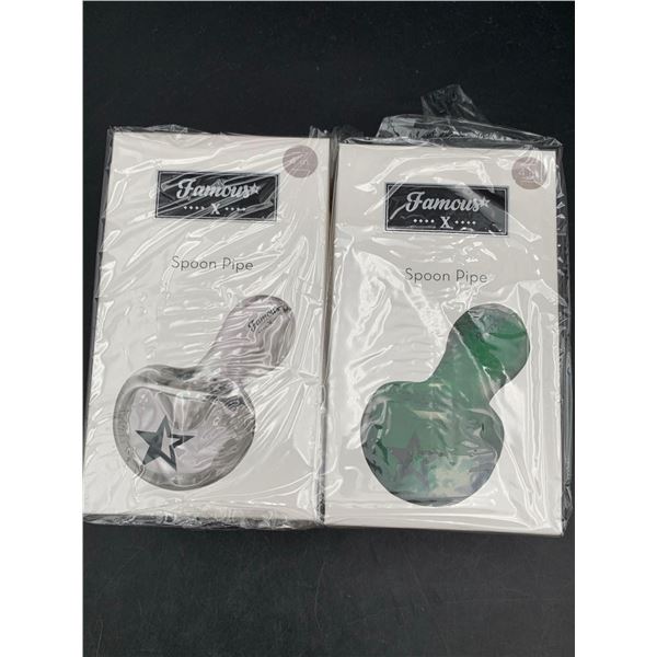 Famous X Glass Spoon Pipe (4in) 2ct