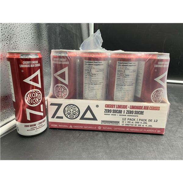 Zoa Cherry Limeade Zero Sugar Energy Drink (12 x 355ml)