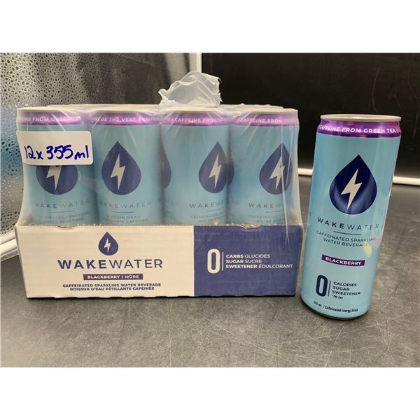 Wake Water Blackberr Zero sugar Caffeinated Energy Drink (12 x 355ml)