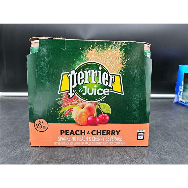 Perrier & Juice Peach & Cherry Sparkling Beverage (6 x 330ml)