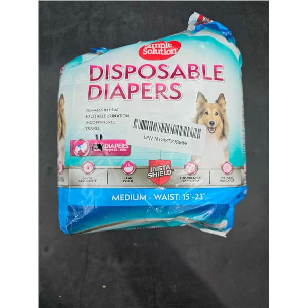Simple Solution Disposable Diapers Medium 15in-23in