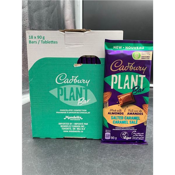 Cadbury Plant Bar made with Almonds-Salted Caramel (18 x 90g)