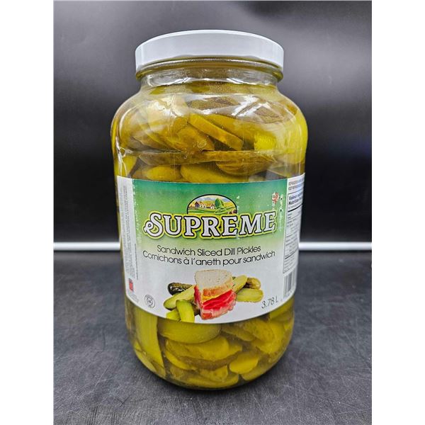 Supreme Sandwich Sliced Dill Pickles (3.78L)
