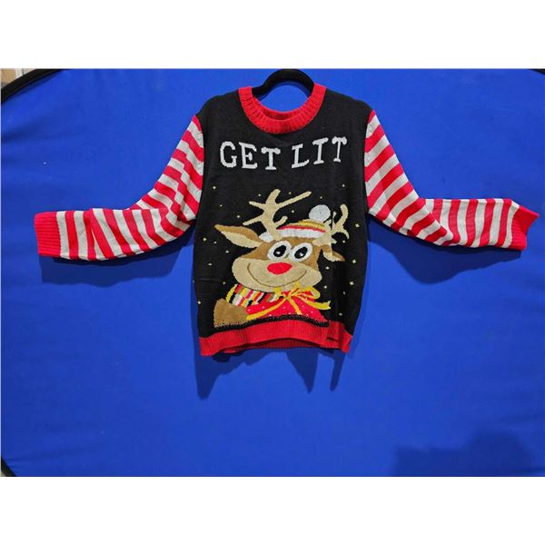 Unisex Battery Operated Light-up Christmas Sweater - Large