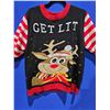 Image 2 : Unisex Battery Operated Light-up Christmas Sweater - Large