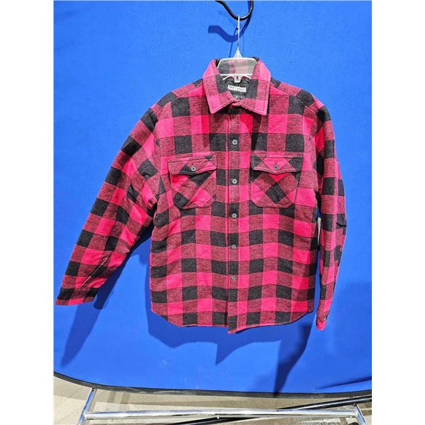 Aggressor Men's Red Plaid Work Jacket- Medium
