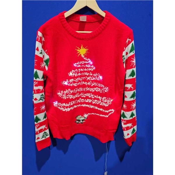 Unisex Battery Operated Light-up Christmas Sweater - Medium