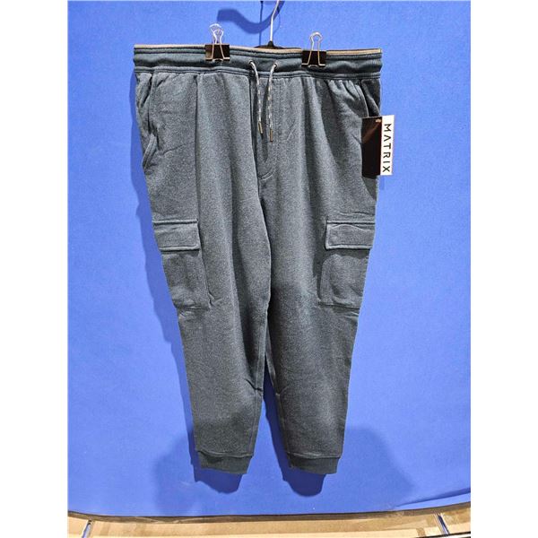 Matrix Men's Navy Heater Sweatpants with Pockets - Size Medium