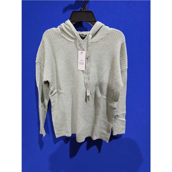 Denver Hayes Light Green Hooded Sweater - Size Small