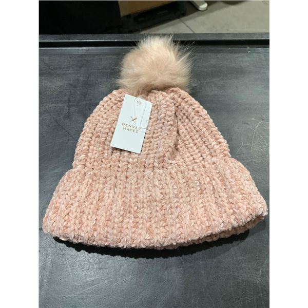 Denver Hayes Toque One Size With Pompom Blush Rose