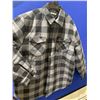 Image 1 : Aggressor Mens Size 2XLT Grey/ Black Check Button Up Jacket