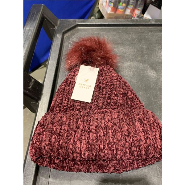 Eddie Bauer Burgundy Knit Winter Hat One Size
