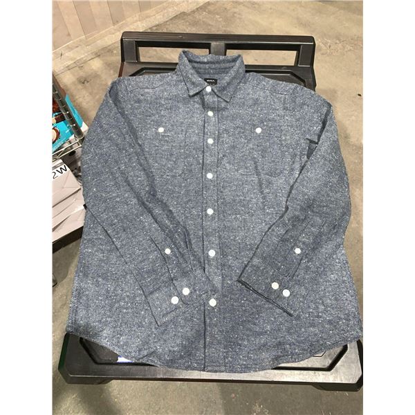 RVCA Long Sleeve Button Down Collar Shirt Harvest Neps Size Med Mens