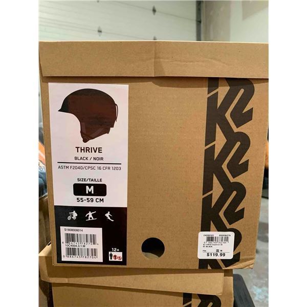 K2 Thrive Helmet Black Size Medium 55-59cm