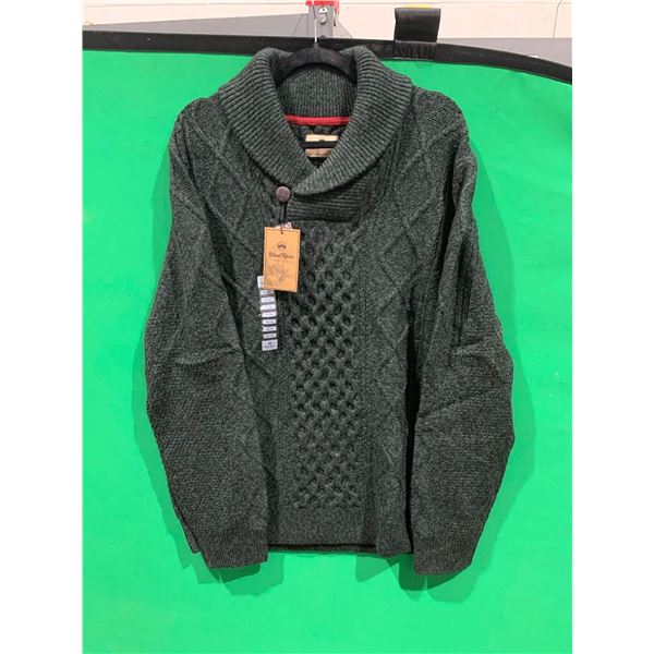 Wind River Mens Dark Green Heather Knit Sweater Size XL