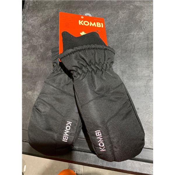 Kombi Peak Jr Mitten Black Size Medium