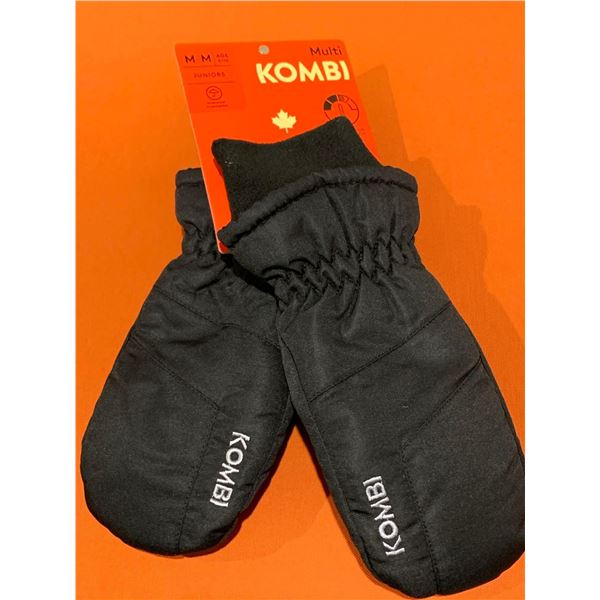 Kombi Peak Jr Mitten Black Size Medium