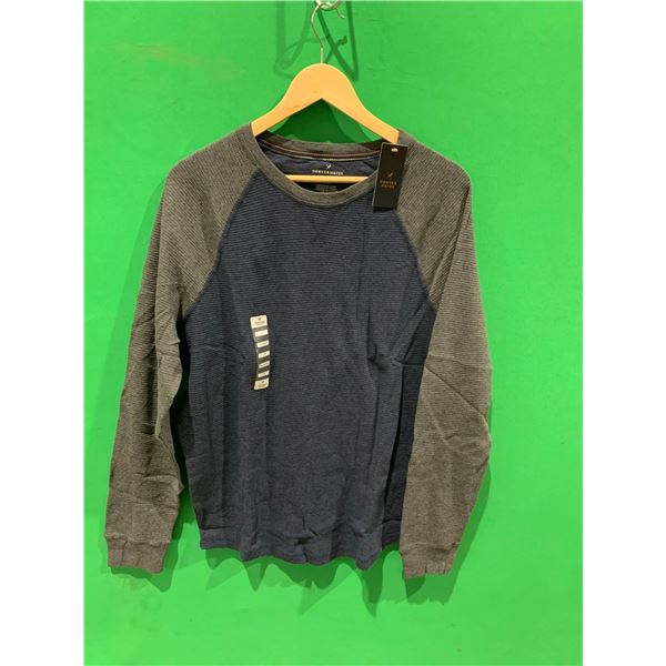 Denver Hayes Long Sleeve Navy Heather Size Large