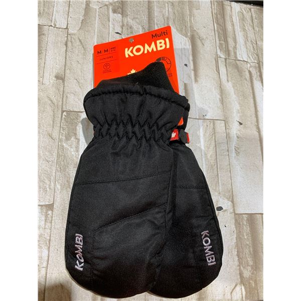 Kombi Peak Jr Mitten Black Size Medium