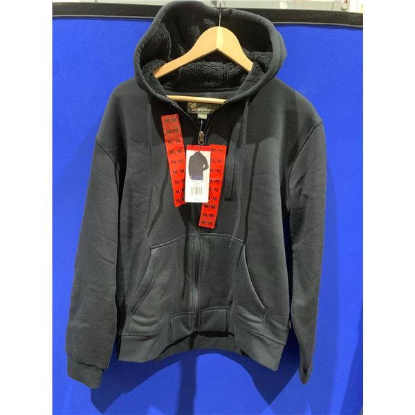 BC Clothing Mens Fleece Lined Full Zip Up Hoodie Size Med