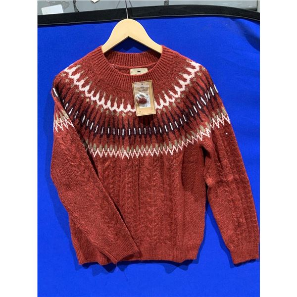 Wind River Heritage Knit Sweater Red Ladies Size Large