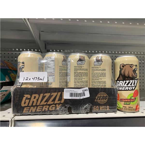 Grizzly Energy Strawberry Kiwi Energy Drink (12 x 473ml)