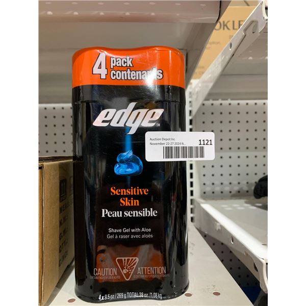 Edge Sensitive Skin Shaving Gel with Aloe (4 x 9.5oz)