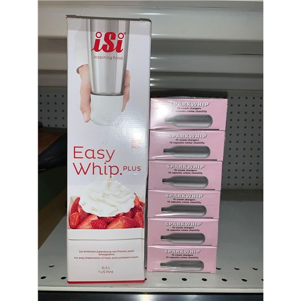 Isi Easy Whip Plus with (6 x 10 Sparkwhip Cream Chargers)