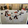 Image 3 : Set of 4 Snowman Family with LED Lights