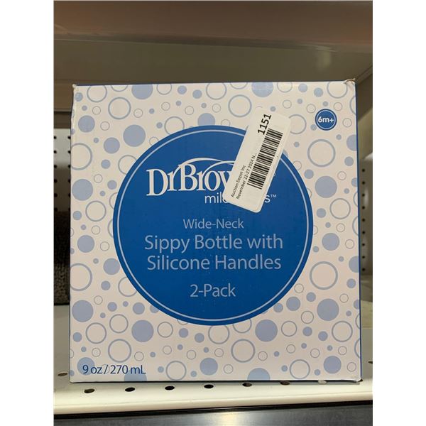 Dr. Browns Wide-neck Sippy Bottle with Silicone Handles 2pk
