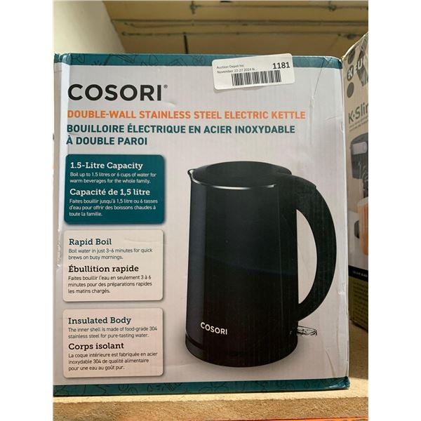 Cosori Double-Wall Stainless Steel Electric Kettle (1.5L)