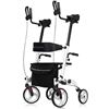 Image 1 : HFK-9210KDB-3 ELENKER Upright Walker, Stand Up Folding Rollator Walker Back Erect Rolling Mobility W