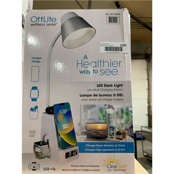 OttLite Wellness Series, Clear Sun LED Technology, with Wireless Phone Charger