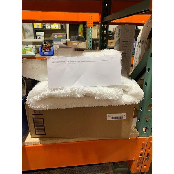 Shacos Bathroom Rugs Set of 3 Soft Bath Mats with U Shape Toilet Rugs, Non-slip, washable, microfibr