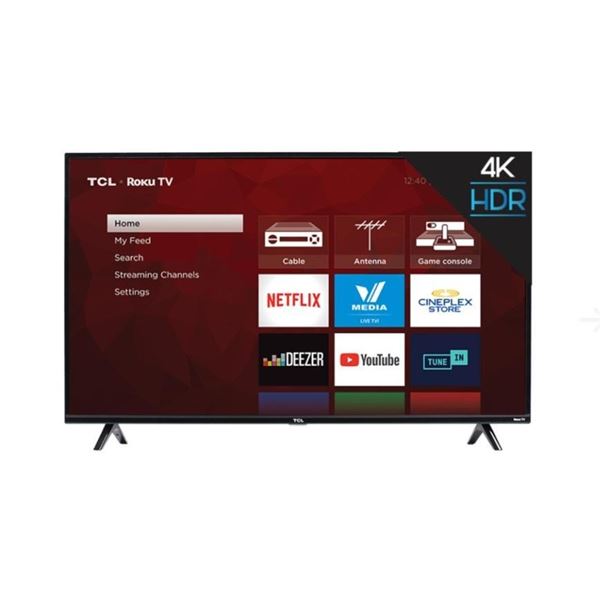 TCL 4K HD UHD Roku TV Smart TV 120Hz CMI, 3 HDMI (43in)