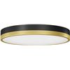 Image 2 : Artika Kent 30W LED Modern Flush Mount Ceiling Light Fixture, Black and Gold - Ideal for Bedroom, Ha