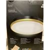 Image 5 : Artika Kent 30W LED Modern Flush Mount Ceiling Light Fixture, Black and Gold - Ideal for Bedroom, Ha