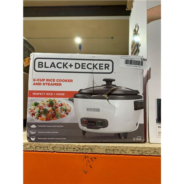 Black & Decker 6-cup Rice Cooker and Steamer