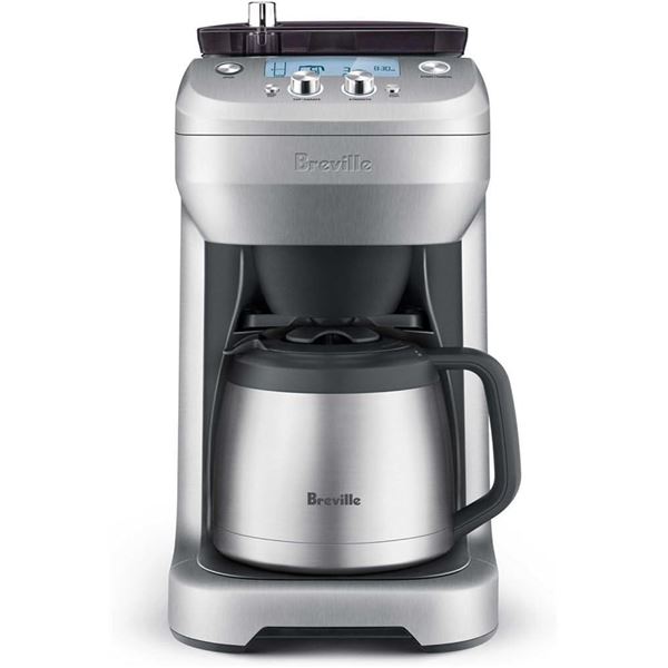 Breville The Grind Control Drip Coffee Maker, Silver, Medium Stainless Steel